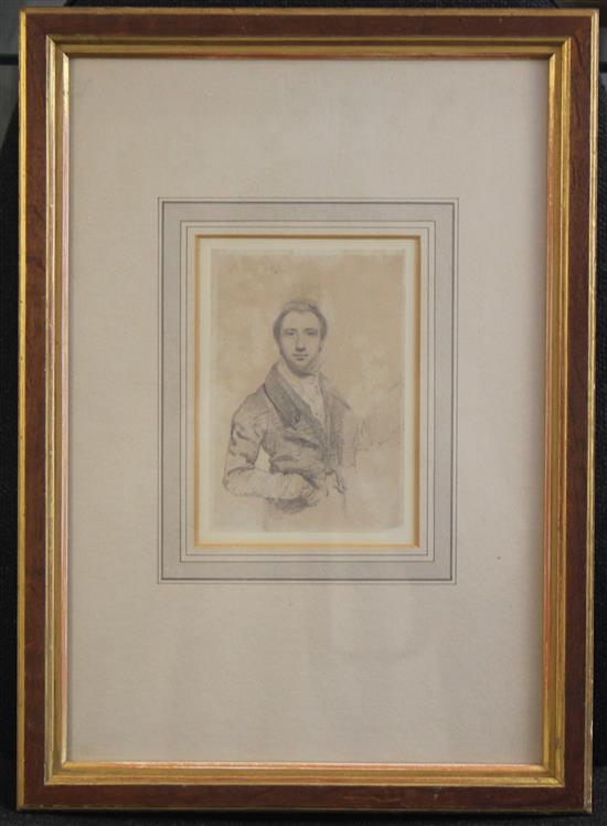 Henry Wyatt (1794-1840) A self portrait, largest 7.25 x 4.5in.